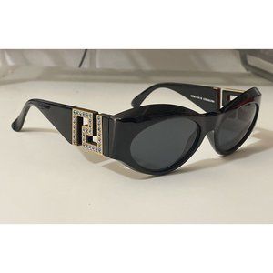 Gianni Versace Mod. T74/B Col. 852RH BLUE CRYSTALS RARE VINTAGE SUNGLASSES 90s